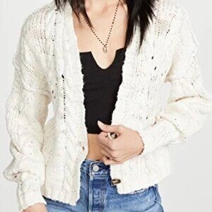 FREE PEOPLE Sandstorm Cardigan Medium Moon Ocean